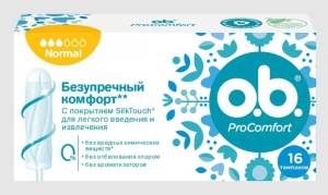 Тампоны o.b. procomfort нормал (16шт упак)